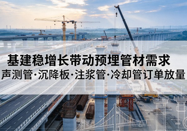 京口基建稳增长带动预埋监测管材需求，声测管、沉降板、注浆管订单持续放量